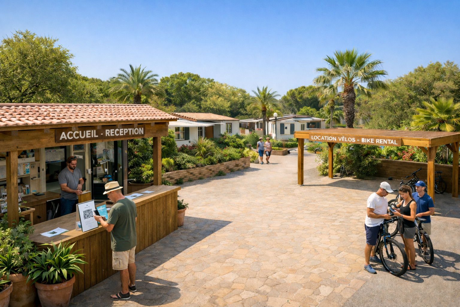 Camping apaisé avec accueil et location vélos fluides